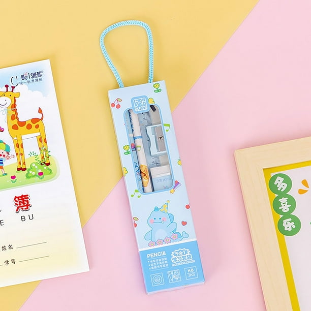 Oficina y papelería Set de papelería de temporada de apertura Material de aprendizaje para estudiantes de primaria Papelería infantil Papelería de plástico para niños