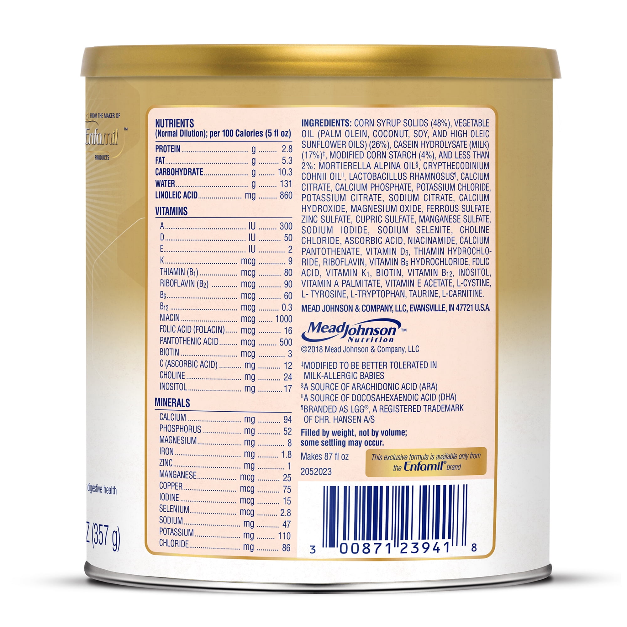 Enfamil Nutramigen Nutrition Information Blog Dandk