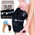 thumbnail image 1 of ActiveWrap - Bloc Réfrigérant pour Genou avec Compression, 2 Blocs de Gel Réutilisables Résistants à la Chaleur et au Froid pour la Douleur au Genou, les Jambes Douloureuses et les Attelles Tibiales. Bloc Réfrigérant Flexible pour Blessure et Gonflement, 1 of 9