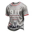 thumbnail image 2 of 9/11 25th Anniversary Shirt We Will Never Forget 911 T Shirts for Man Memorial Day Anniversary Patriotic T-Shirt Light Gray 2XL, 2 of 4