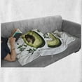 thumbnail image 6 of Avocado Soft Flannel Fleece Throw Blanket, Retro Style Hand-Drawn Doodle Image of Tropical Foliage and Fruit Elements Theme, Cozy Plush for Indoor and Outdoor Use, 70" x 90", Multicolor, by Ambesonne, 6 of 6