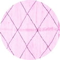 thumbnail image 1 of Ahgly Company Indoor Round Solid Pink Modern Area Rugs, 4' Round, 1 of 4
