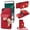 Red, variant on iPhone SE 2020 Case, iPhone SE 2022 Case Wallet, Multiple Cards Slots Zipper Cash Pocket Stand Lanyard Bumper Wallet Cases Cover for Apple iPhone SE 3rd 2nd Gen/ iPhone 7/8 -Rosegold