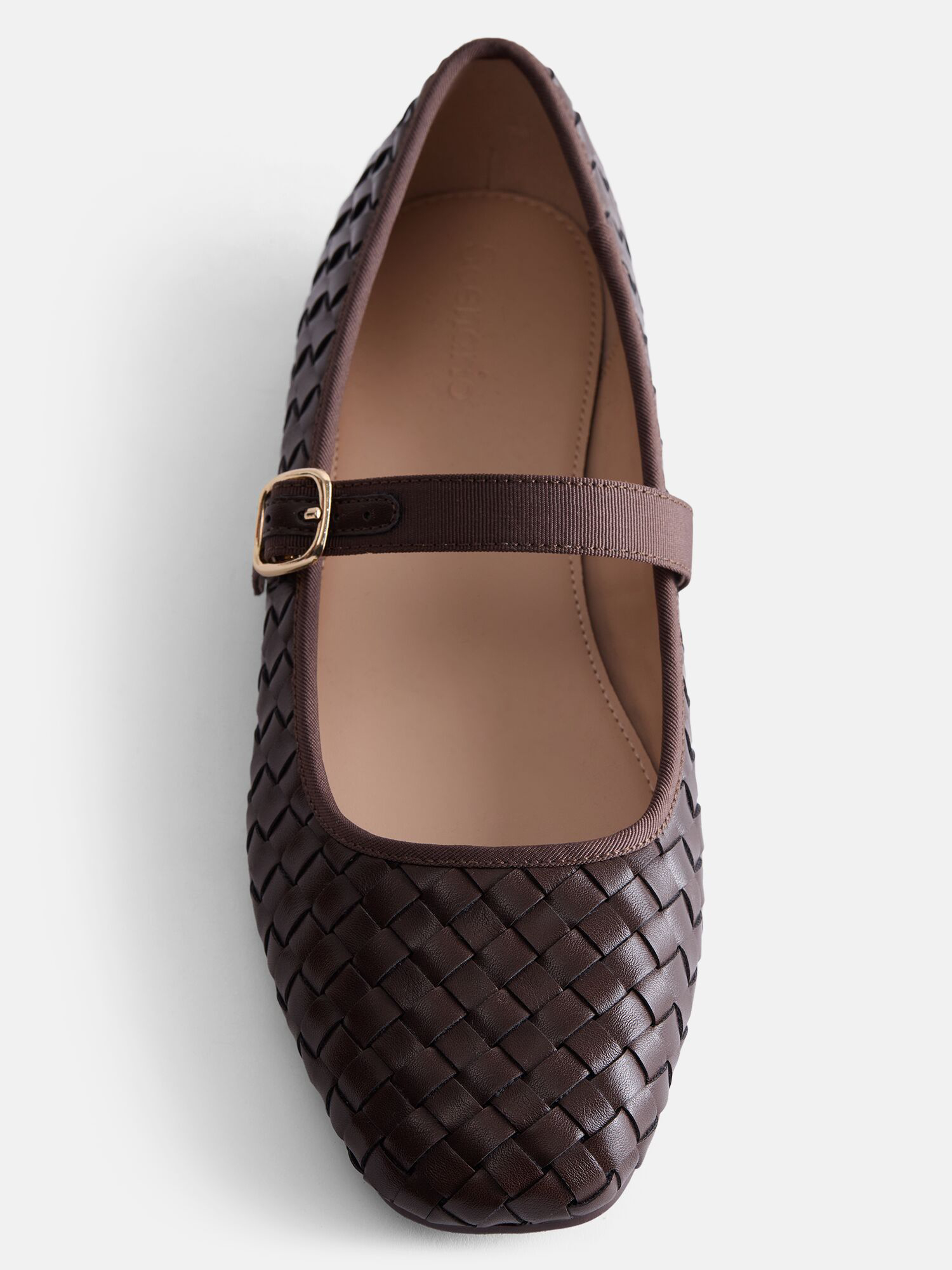 Scenario Women's Woven Mary Jane Flats, Brown photo 5