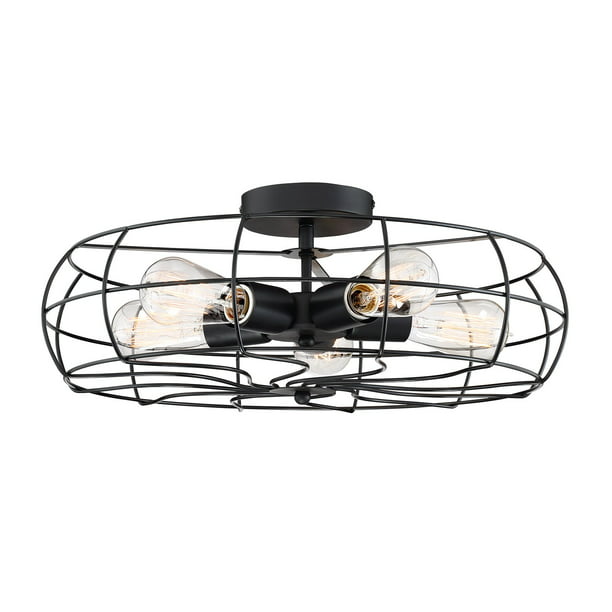 Revel Gage 18 Industrial 5 Light Fan, Industrial Style Flush Mount Ceiling Light