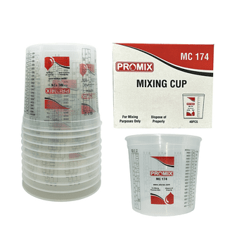 Custom Shop/TCP Global - Pack of 12 - Mix Cups - Quart size - 32 ounce  Volume Paint and Epoxy Mixing Cups Mixing Ratios