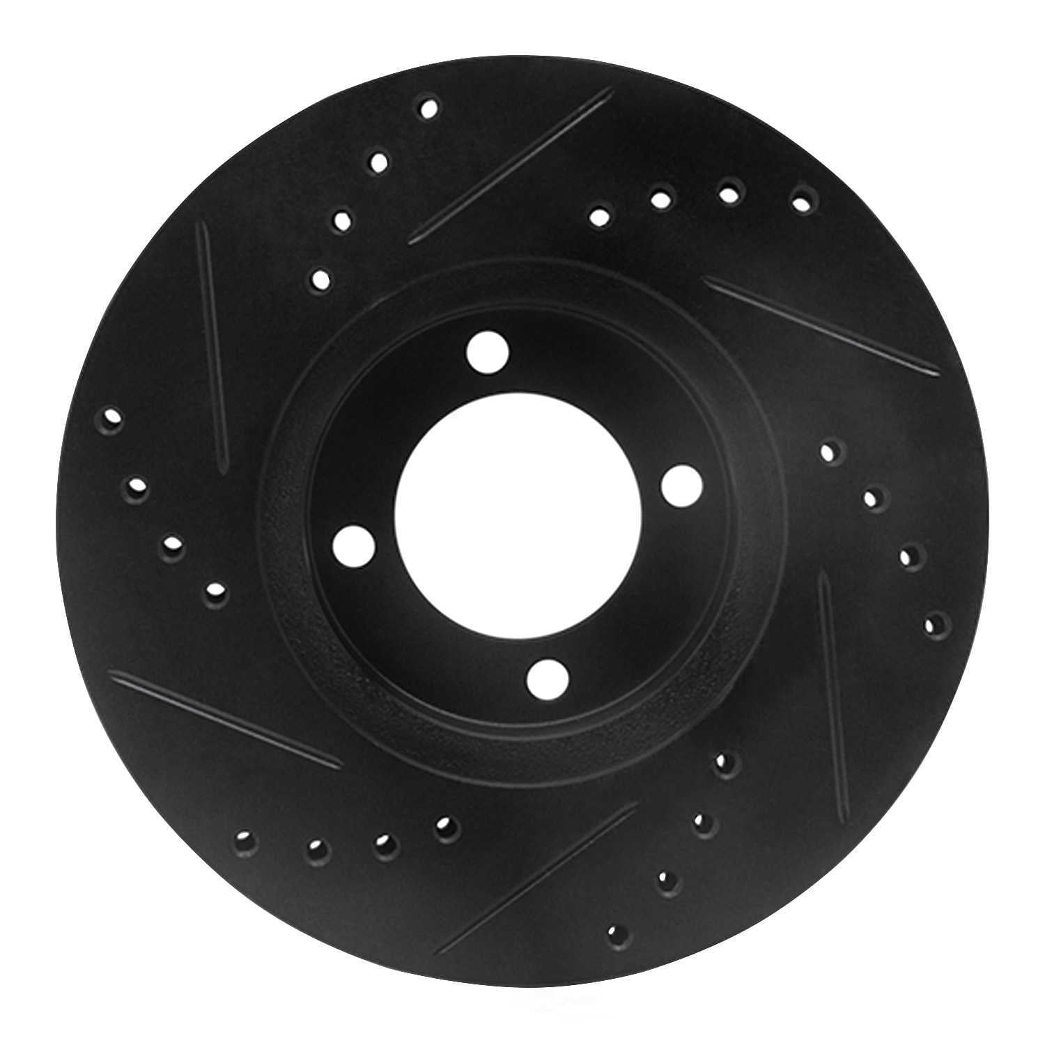 Dynamic Friction Company 633-76020R DFC Brake Rotor - Drilled And Slotted - Black