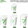 thumbnail image 5 of [1000 Pack] 12 oz Compostable Paper Cups with White Dome Lids - Biodegradable Disposable White Paper Coffee Cups PLA Lined - Eco-friendly Hot and Cold Drinking Cups, 5 of 7