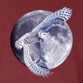 thumbnail image 2 of Wild Bobby, Mosaic Full Moon Owl Winter Snow, Animal Lover, Front and Back Garment-Dyed Short Sleeve Tees, Tomato, 2XL, 2 of 3
