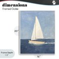 thumbnail image 4 of Stupell Industries Transitional Deep Blue Sail at Sea White Framed Giclee Art, 16 x 20, by Creative Studio, 4 of 8