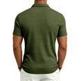 thumbnail image 3 of Mens Polo Short Sleeve Casual Summer Structured Collar Fashion Relaxed Fit Dressy Polo, L, 3 of 6