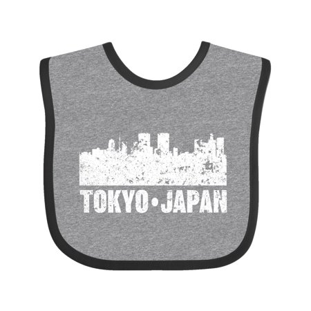 

Inktastic Tokyo Japan City Skyline with Grunge Gift Baby Boy or Baby Girl Bib
