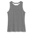 thumbnail image 4 of YMNXA Women's Tank Top Sleeveless Round Neck Striped Print Comfortable Breathable Basic Camisoles For Casual Daily Wear And Layering,Black,L, 4 of 4