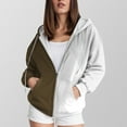 thumbnail image 4 of Hessimy Women'S Lightweight Hoodies Full Zip Up Oversized Sweatshirts With Pockets Long Sleeve Casual Hooded Jackets Essentials Hoodie Cropped Hoodie Y2k (Brown,XS), 4 of 6
