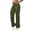 Army Green, variant on Tqcoqu Cargo Pants for Women with Pockets High Waisted Hiking Baggy Trousers Stretchy Wide Leg Y2K Streetwear,Army Green,Women's S-XL