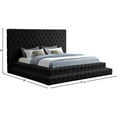 thumbnail image 5 of Maklaine Contemporary Upholstery Black Velvet King Bed, 5 of 5
