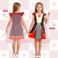 thumbnail image 2 of Benylion Princess Dress for Girls With Cape Queen of Hearts Halloween Costume Toddler Kids Princess Dresses Birthday Fancy Party Cosplay Outfit for 9-10 Years, 2 of 6