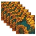 thumbnail image 6 of Cloth Napkins Set of4 100% Satin Peachskin Velvet 20x20inx4 Napkins Cloth napkins are washable Soft and Absorbent Seamless Sunflower Pattern, 6 of 8