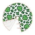 thumbnail image 2 of Daiia Leopard print St. Patrick's Day Drawing Merry Christmas Tree Skirt , Xmas Large Lace-up Tree Skirt, Santa Snowflakes Rustic Home Decorations New Year Party Farmhouse Decor-48", 2 of 7
