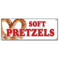 thumbnail image 1 of SignMission B-72 Soft Pretzels 24 x 72 in. Soft Pretzels Banner Sign, 1 of 4