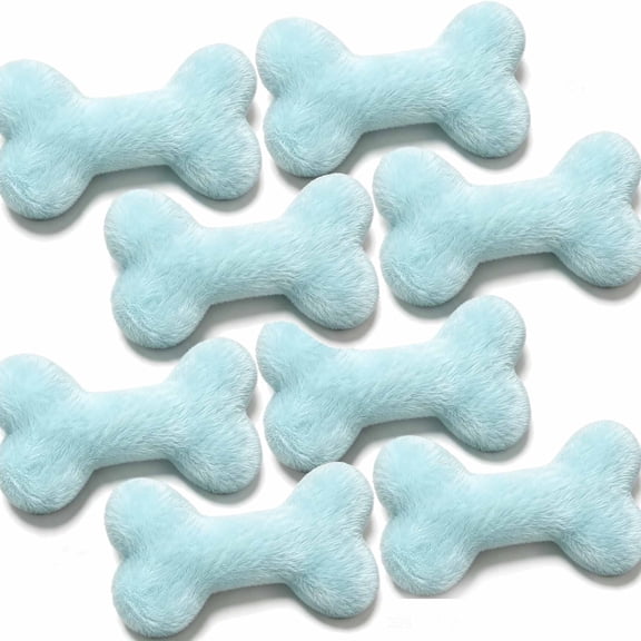 10 PCS Bone Shoe Accessories, Plush Dog Charms Removable Lace Decoration, Soft 3D Design, Footwear Sewing DIY Accents for Sneakers, Bags and Craft