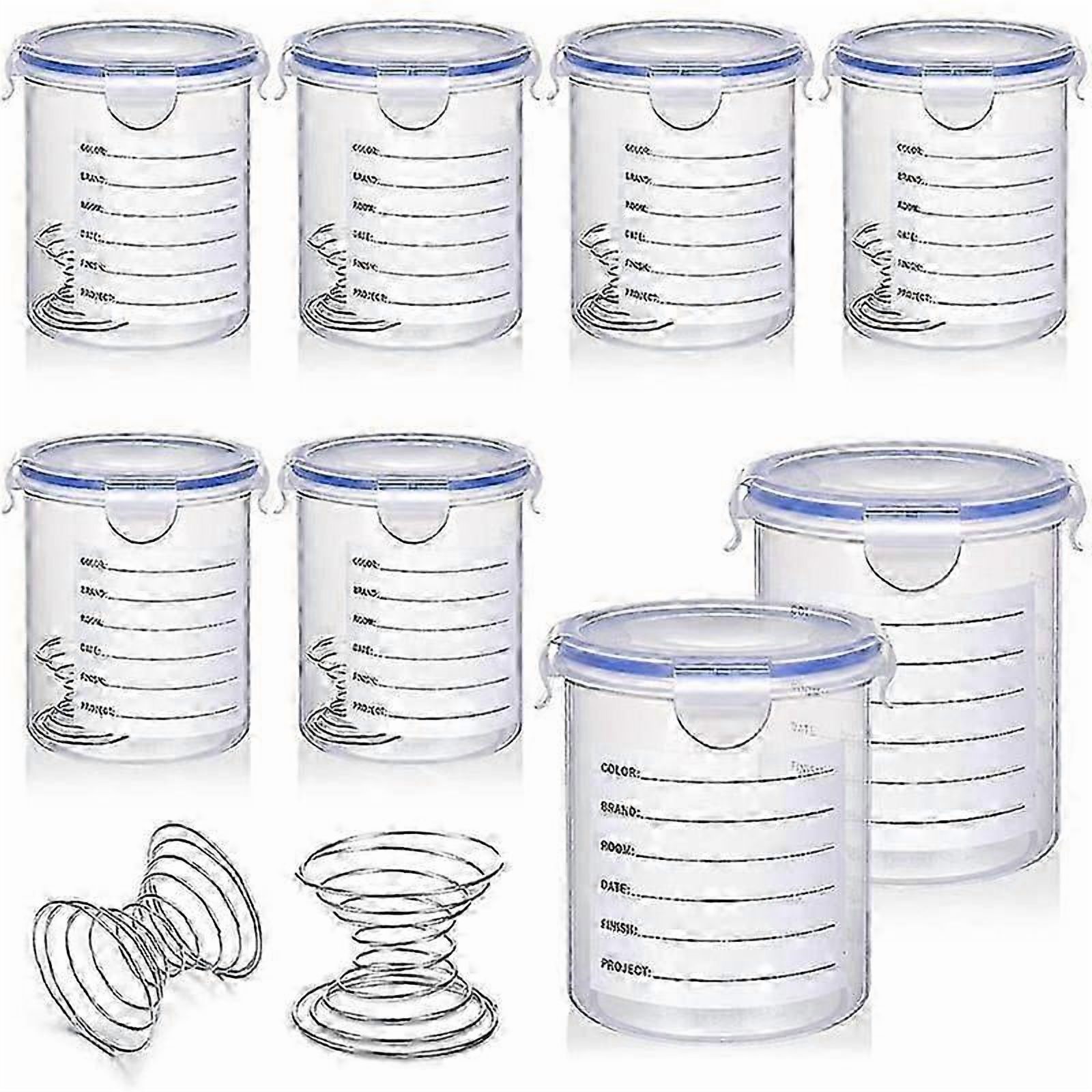 8 Sets Paint Container With Stainless Steel Mixing Ball Touch Up Paint ...