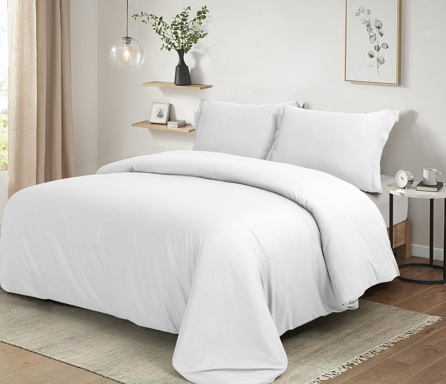 Ensemble de housse de couette unie ultradouce