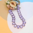 thumbnail image 4 of Rhinestone Gemstone Choker Collar Necklace for Women Sparkly Colorful Emerald Neck Chain Statement Necklace, 4 of 6