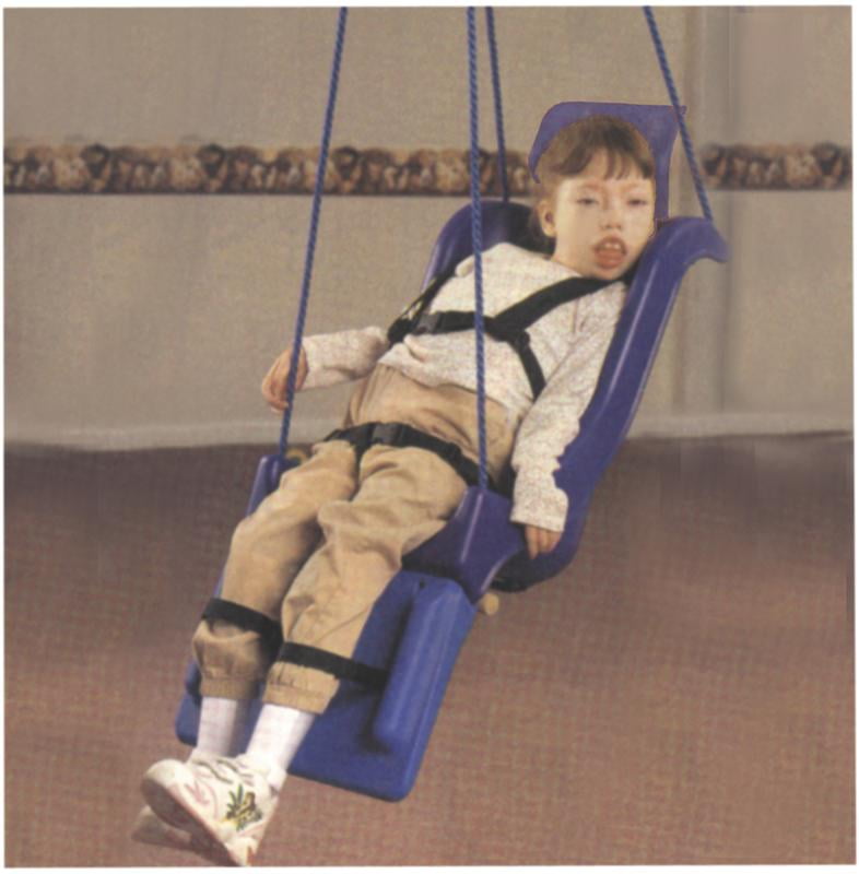 Skillbuilders Full Support Swing Seat with Pommel, Head And Leg Rest, Medium (Teenager), with Chain