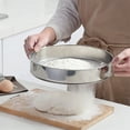 thumbnail image 3 of BRIGHTFUFU Harina del hogar Cocina de cocina Mole de malla Mesh redonda de malla de malla fina tamiz de torcedura de harina, 3 of 7