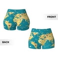 thumbnail image 5 of Picia World Map With Landmarks Printed Workout Shorts for Women Seamless Scrunch Butt Lifting High Waisted Yoga Gym Booty Running Moisture-wicking Short Pants-Medium, 5 of 9