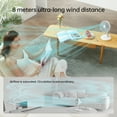 thumbnail image 6 of JISULIFE Oscillating Desk Fan, 8000mAh Rechargeable with 4-Speed, retractable Design, Quiet Portable Fan for Home/Office，gift for girls/mom-White, 6 of 8
