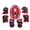 Red, variant on 7Pcs/Set Toddler Girls Boys Protect Helmet Knee Elbow Wrist Pad Sets for Cycling Skate Bike