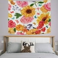 thumbnail image 3 of GZHJMY Tapestry Watercolor Sunflower Peony Rose Floral Butterfly Tapestry Wall Hanging Decorative Wall&nbsp;Blanket&nbsp;Bedding Tapestry for Bedroom Living Room Dorm 60"x51" Gift Decor, 3 of 7
