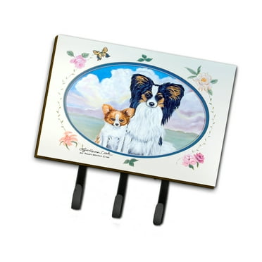 Carolines Treasures 7243TH68 Papillon  Leash or Key Holder Triple multicolor