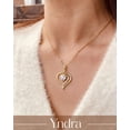 thumbnail image 3 of Yndra 18k Gold Plated Heart Necklace for Women,S925 Sterling Silver April Simulated Diamond Birthstone Crown Pendant Necklace,Jewelry Gift for Her Wife Mom Girlfriend,Birthday Mother’s Day Gift, 3 of 11