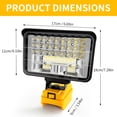 thumbnail image 6 of Cordless LED Emergency Work Light, Handheld Floodlight, Dual USB Charging, Compatible with Dewalt 20V Batteries, for Outdoor Camping  Emergency, 6 of 13