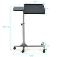 thumbnail image 3 of Costway Mobile Standing Desk Height Adjustable Sit to Stand Laptop Desk Black, 3 of 12