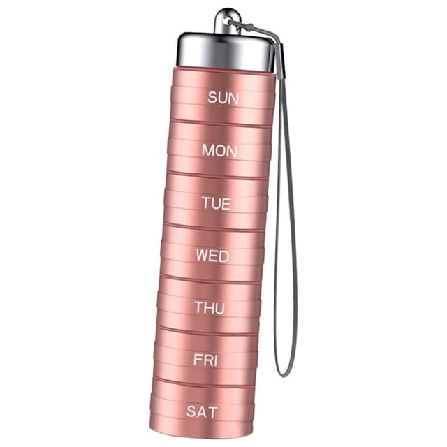 Organizador de pastillas diario, estuche apilable para recordatorios, caja para tableta de 7 días, pastillero de viaje, organizador de pastillas de Fernando Organizador Semanal