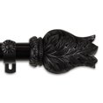 thumbnail image 2 of Tulip 1" Curtain Rod 48-84 inch - Black, 2 of 2