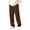 Brown, variant on Mens Corduroy Workout Sweatpants High Waisted Fashion Walking Solid Color Pants with Pockets Loose Fit Casual Lounge Jogger Trousers