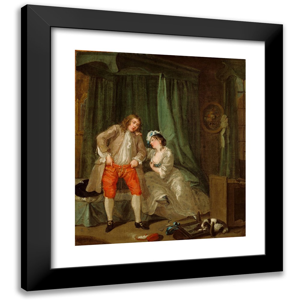 William Hogarth 15x17 Black Modern Framed Museum Art Print Titled - After