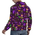thumbnail image 3 of KLL Mardi Gra2 Print Mens Hoodie Long Sleeve Casual Pullover Hooded Sweatshirt Fashion Drawstring Hoodies with Pocket-X-Large, 3 of 6