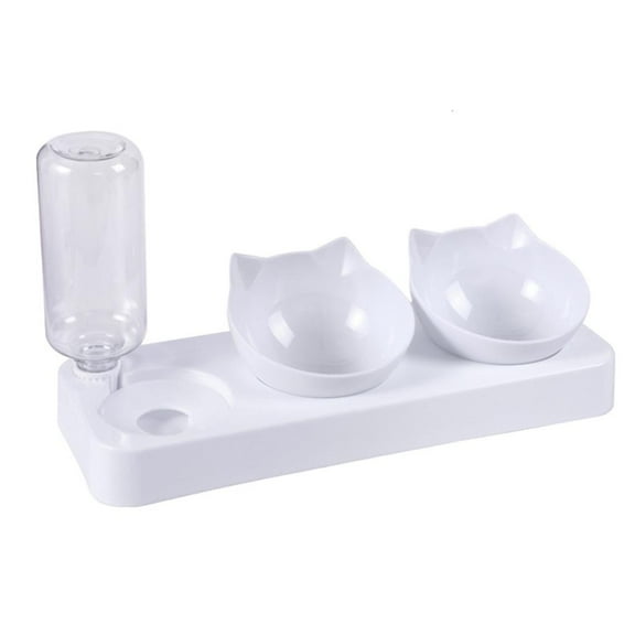 Necvior Pet Cat Bowl Automatic Feeder Pet Feeder And Waterer 3-in-1 Dog Cat Food