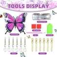 thumbnail image 2 of 6 Pcs Diamond Painting Butterfly Wind Chimes Kits 5D DIY Crystal Diamonds Painting Suncatcher Christmas Ornament Double Sided Diamond Art Keychains Pendant Best Gifts for Mom, 2 of 5