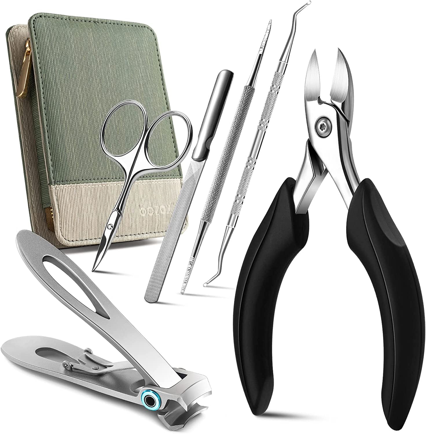 BEZOX Nail Clipper Set for Men and Women, Toenail Clippers Nail Cutter ...