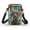 Colorful Floral Pattern Design, variant on HELLHERO Excavator Pattern 4.33"x1.97"x7.09" Cross Body Purse Polyester for Adult