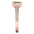 thumbnail image 3 of Clara Pucci 14K Rose Gold 1.88ct Champagne Three-Stone Ring for Women, 3 of 8