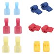 thumbnail image 2 of 120 pares de conectores de cable T-Tap Kits de terminales Terminales eléctricos de empalme rápido Kit surtido de conectores Bloque de terminales de crimpado de alambre de latón(Azul/Rojo/Amarillo), 2 of 8