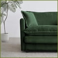 thumbnail image 6 of Green Chenille 4-Piece Modular Sectional Sofa with Ottomans – Modern Living Room Comfort, 6 of 13